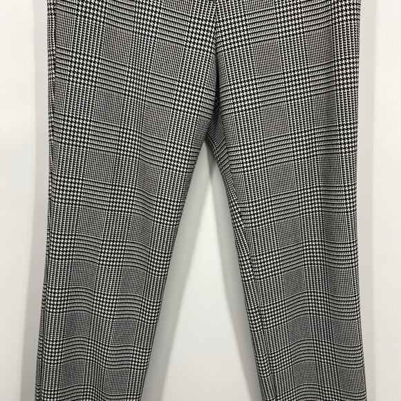 Express Columnist Ankle Pants Women size 4 Black Plaid Mid Rise Stretch - Picture 4 of 11